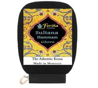 FERIHA Sultana Original Kessa Gant exfoliant - Gant de hammam marocain pour nettoyage en profondeur, peaux mortes et kératose pilaris - Brosse de microdermabrasion pour enlever le bronzage en spray