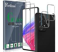 Ferilinso Verre Trempé Conçu pour Samsung Galaxy A53 5G, 3 Pièces HD Film Vitre Protection écran avec 2 Pièces Caméra Arrière Protecteur, Coque Amical, Dureté 9H, Sans Bulles