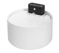 Feriva 2.2L Céramique Fontaine à Eau sans Fil pour Chats, Silencieuse Automatique Distributeur d'eau pour Chat avec Détecteur de Mouvement, Fontaine à Boire sans Fil, 4000mAh Batterie Rechargeable