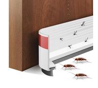 Ferizzia 100 cm Blanc Joint de Porte, Calfeutrer Bas de Porte Isolant, Bande d'Étanchéité Pas Besoin de Coller, Auto-Adhésif, Protection Froide, Protection Sonore, Lutte Antiparasitaire