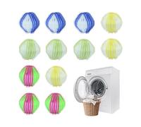 Ferizzia 12 Pièces Attrape Poils Machine a Laver, Épilateur pour Poils d'Animaux, Boules de Peluches Réutilisables, Réduire l'Enchevêtrement, Nettoyage Efficace, pour Toutes les Machines à Laver