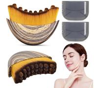 Ferizzia 2 Pièces Brosse de Drainage Lymphatique, Brossage a Sec Drainage Lymphatique, Brosse de Massage à Sec, Lymphatic Contour Face Brush, pour le Visage, à la Sculpture du Menton et de la Mâchoire