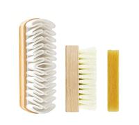 Ferizzia 3 Pièce Brosse Daim, Kit de Brosses à Chaussure, Brosses et Gomme