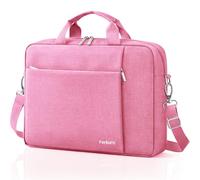 Ferkurn Sacoche pour ordinateur portable pour homme et femme, compatible avec HP Envy Pavilion Omen/LG Gram/MSI/Dell Inspiron XPS/Lenovo/Acer, Mallette de transport à bandoulière Rose 17" et 17,3"