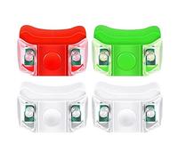 Ferleiss Lot de 4 feux de navigation LED pour bateau, yacht, , , chasse, course de nuit, pêche (rouge, vert, blanc)