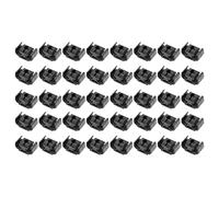 Ferleiss Lot de 40 supports de fixation de tuyau de frein 811611797 à double conduit - Câble de frein de 4,75 mm - Noir