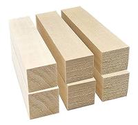 Ferleiss Lot de 6 blocs de sculpture en bois de tilleul pour débutants