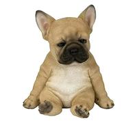 Ferleiss Sculpture de bouledogue français - Statue de chien - Décoration de jardin - - Chien assis