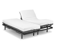 Ferlex - Lit Electrique avec Matelas orthopédique en Mousse viscoélastique Elion | Deux Lits indépendants | Télécommande sans Fil (150x190)