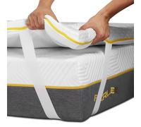 Ferlex - Surmatelas à Mémoire de Forme | Gel Rafraîchissant | Epaisseur 5 cm | 100% viscoélastique | Réversible Hiver Été | Surmatelas Déhoussable et Lavable (120x200)
