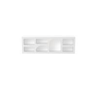 Ferlis buffet bas 7 niches design organique blanc 160x50cm
