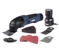 FERM Batterie Li-Ion de Multi Tool - Outil multifonction - Oscillation Outil - 12 V/1.5Ah - avec 8 Accessoires - Vitesse variable de contrôle - Coffret de rangement robuste