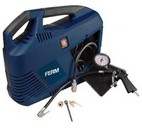 FERM Compresseur Portable - 1100W - Incl. tuyau à air, gonfleur, rallonge,soupape et adaptateur universel