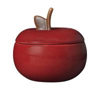 Ferm Living Apple bol en céramique avec couvercle Rouge profond. Ø9.5 cm