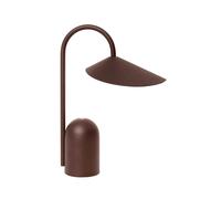 Ferm Living Lampe de table portable avec batterie Arum chocolat noir lxHxP 14,5x30x21cm