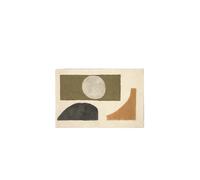 ferm LIVING - Bloco Tufted Tapis Small Vert/Off-White