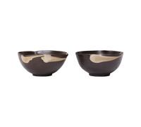 Ferm Living Bol Koyo lot de 2 Marron foncé-buff. Ø11.5×6 cm