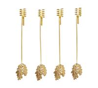 Ferm Living Bougeoir sapin de Noël Oak leaf. 4 pièces Brass