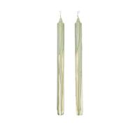 Ferm Living Bougie stéarine Dryp Lot de 2 Tea Green