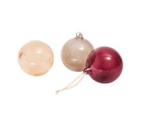 Ferm Living Boule en verre julkulor L Ø10 cm. 3 pièces Roseate Translucent