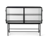 Ferm Living Haze Buffet en Verre Côtelé Noir