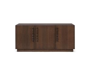 Ferm Living Buffet Unda 146x68x50 cm Chêne teinté foncé