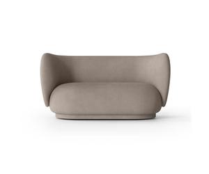Ferm Living Canapé Rico 2 Places Gris Chaud Brossé