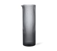 ferm LIVING Cruche à eau Ripple gris fumé HxØ 25,5x8,4cm