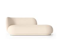 Ferm Living Chaise longue Divan Rico bouclé gauche Laine blanc cassé