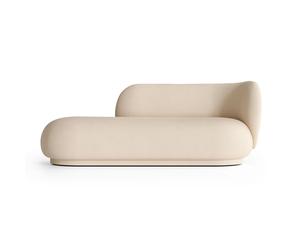 Ferm Living Chaise longue Divan Rico droit Brossé blanc cassé