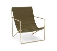 Ferm Living Chaise lounge Desert olive. structure cashemere