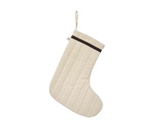 Ferm Living Chaussette de Noël matelassée Vari Cotton-natural
