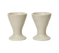 Ferm Living Coquetier Flow Lot de 2 Off-white speckle