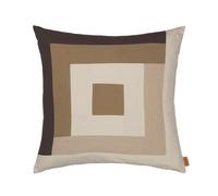 Ferm Living Coussin Border Patchwork Café/Sable Sable