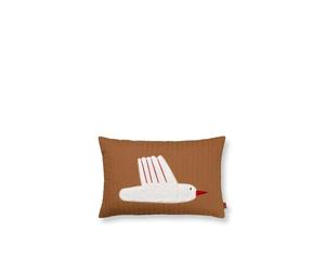 Ferm Living Coussin Matelassé Oiseau Rectangulaire Sucre Varech