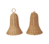 Ferm Living Décoration suspendue Braided bells 20 cm. 2 pièces Natural