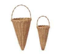 Ferm Living Décoration suspendue Braided cones 18 cm Natural