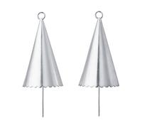 Ferm Living Décoration suspendue Cone bell. 2 pièces Argent