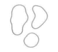 Ferm Living Dessous de plat Pond 3 pièces Aluminium