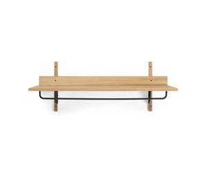 Ferm Living Étagère avec tringle Sector 37x87 cm Oak-black brass