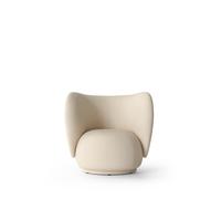 Ferm Living Fauteuil de salon Rico offwhite. brushed
