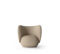 Ferm Living Fauteuil Rico lounge chair sand. brushed