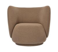 Ferm Living Fauteuil Rico lounge chair swivel Autum-0361 Dark Sand