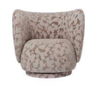 Ferm Living Fauteuil Rico lounge chair swivel Cilla-Taupe