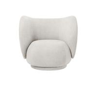 Ferm Living Fauteuil Rico Bouclé Blanc Cassé Cassé