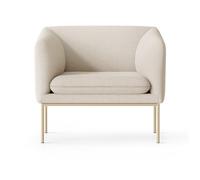 Ferm Living Fauteuil Turn Cachemire bouclé blanc cassé