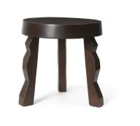 Ferm Living Faye tabouret rond Mangue foncée tachetée. Ø31x30 cm