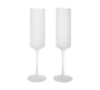 Ferm Living Flûtes à champagne Ripple 15 cl. 2 pièces Frosted
