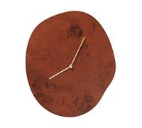 Ferm Living Horloge murale Melt 28x33 cm Dark stained burl