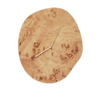 Ferm Living Horloge murale Melt 28x33 cm Natural burl